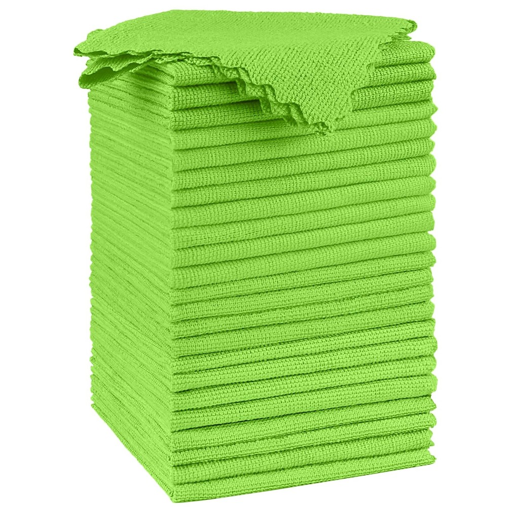 Orighty Microfiber Cleaning Cloth, 24 Pack Highly Absorbent 24 Pack, Green