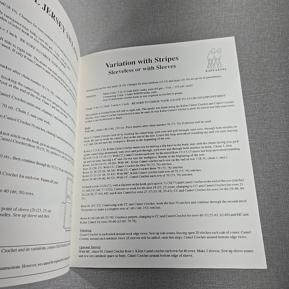 Camel Crochet Basic Instruction Book & 4 Starter Patterns Naka Pillman