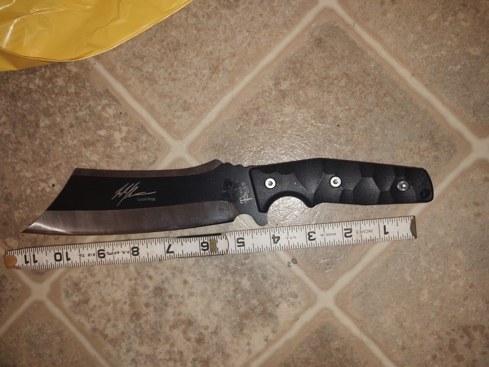 Todd Begg Small Machete 11" Sharp No Sheath Signed Unused