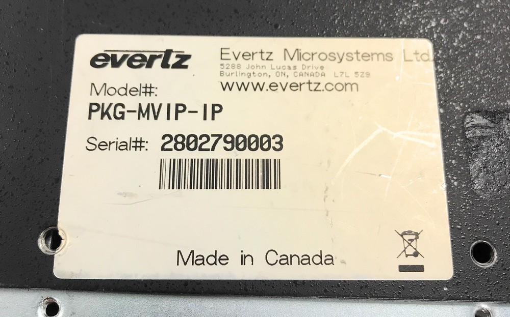 Evertz PKG-MVIP-IP Multiviewer IP Multi-Image Display & Monitoring System