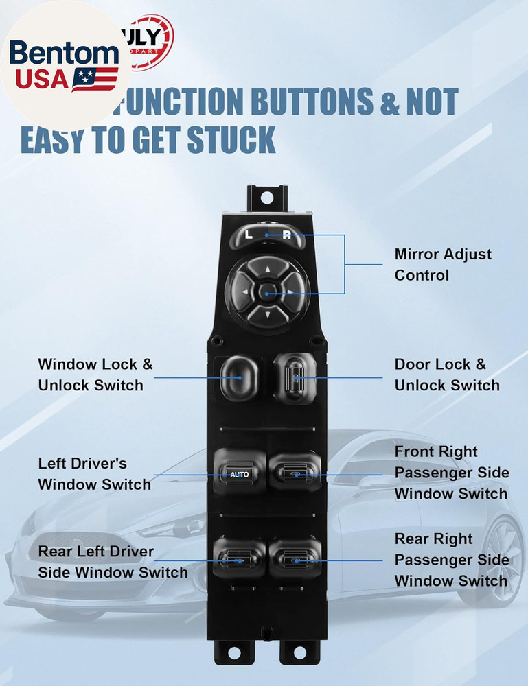 Driver Side Master Power Window Switch Replacement Fits for 2002-2010 Dodge Ram