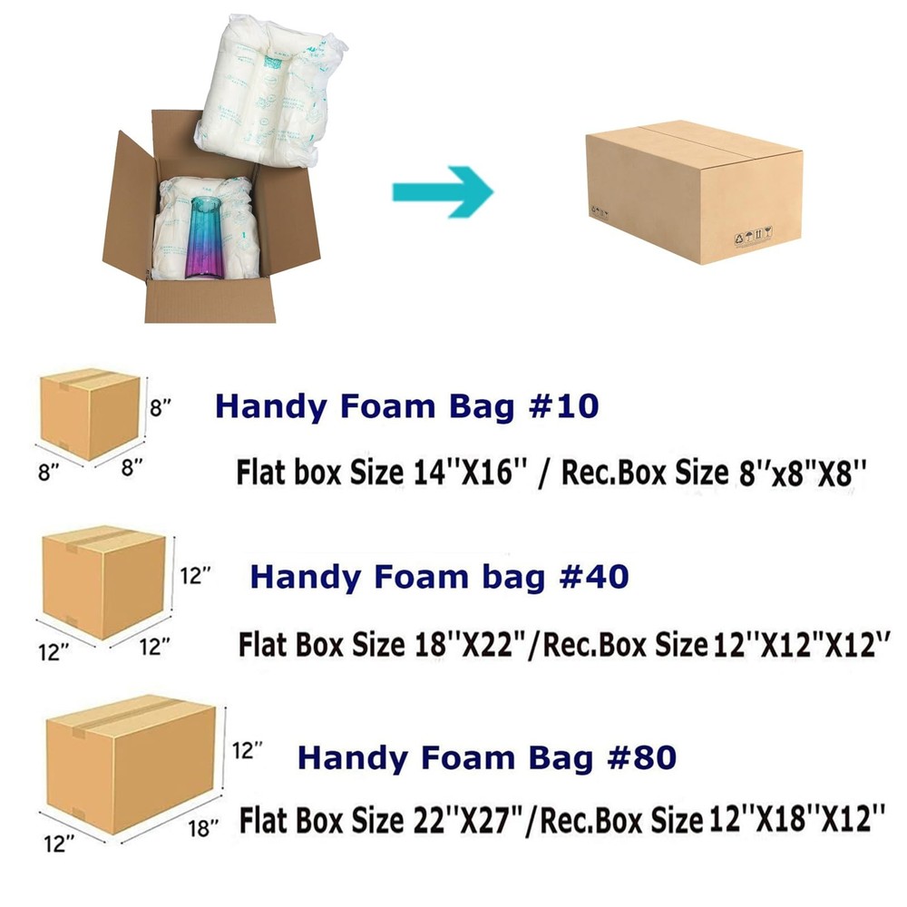 Expanding Foam Packaging Packing for PC, #80-4 Pack, white