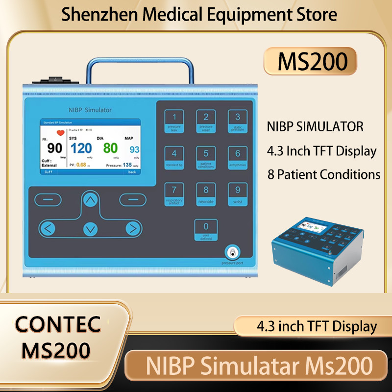 CONTEC MS100 MS200 MS400 SPO2 PR NIBP ECG IBP TEMP Simulator