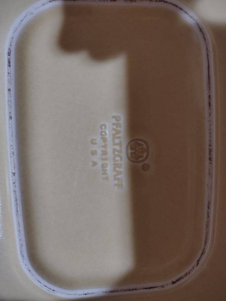 Pfaltzgraff Ceramic Rectangular Baking Dish Floral Beige Brown 13x8