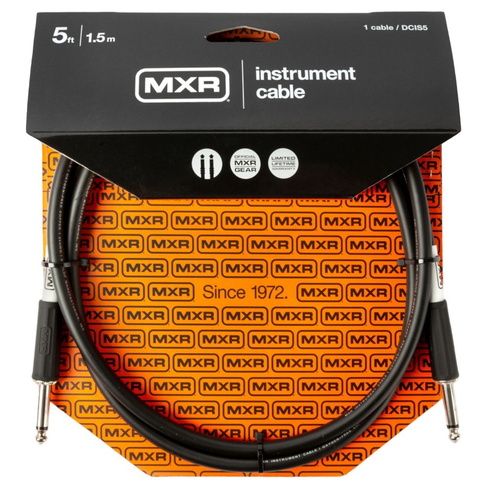 MXR DCIS5 Standard Series 5 ft. Straight Instrument Cable, Black