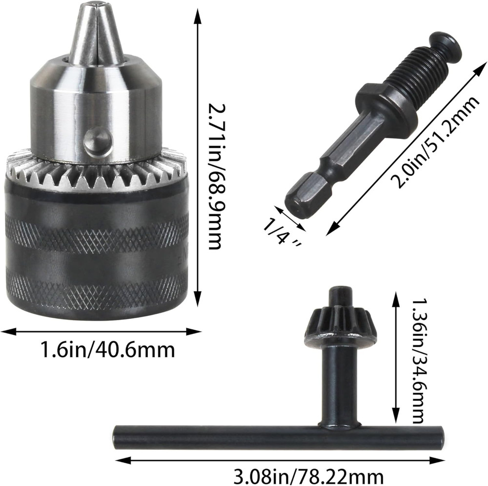 Drill Chuck Adapter for Impact Driver, for Dewalt DW0521 Quick Connect Keyless 3