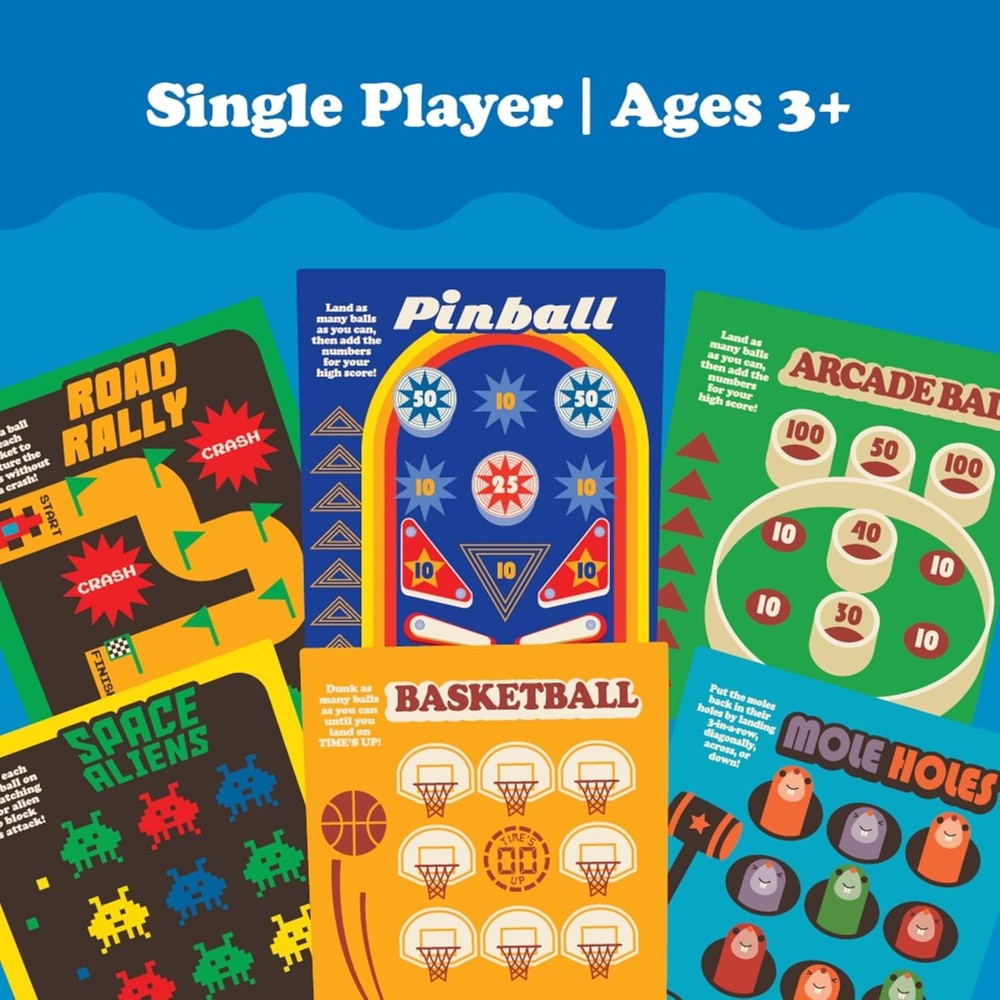 Compact Waterfuls Classic Handheld Game - 6 Arcade Backgrounds for Kids