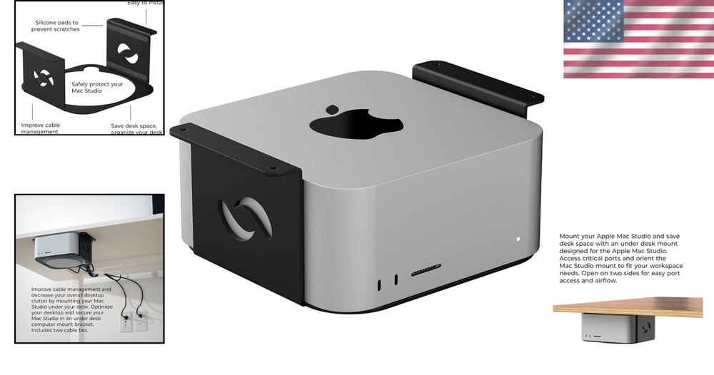 Heat Dissipation Desk Mount for Mac Studio