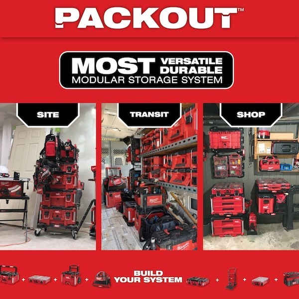 Milwaukee Packout 4-Drawer Tool Box -Red/Black (48-22-8444)