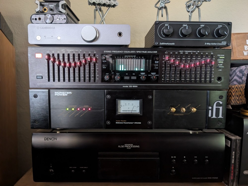 BSR EQ-3000 10-Band Stereo Frequency Graphic Equalizer Spectrum Analyzer