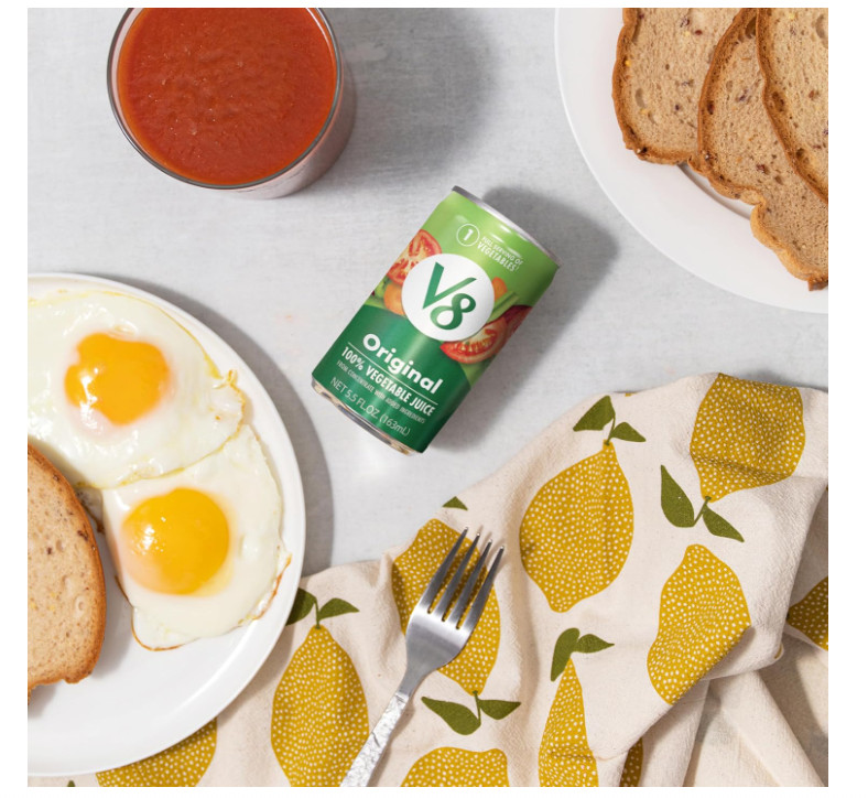 V8 Original 100% Vegetable Juice, 5.5 fl oz Can (6 Pack)