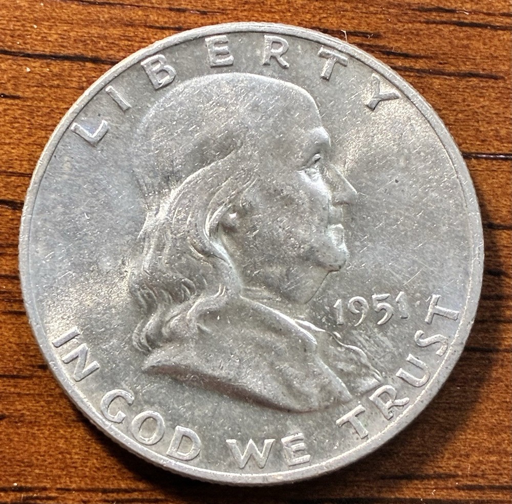 1951-D Franklin Silver Half Dollar