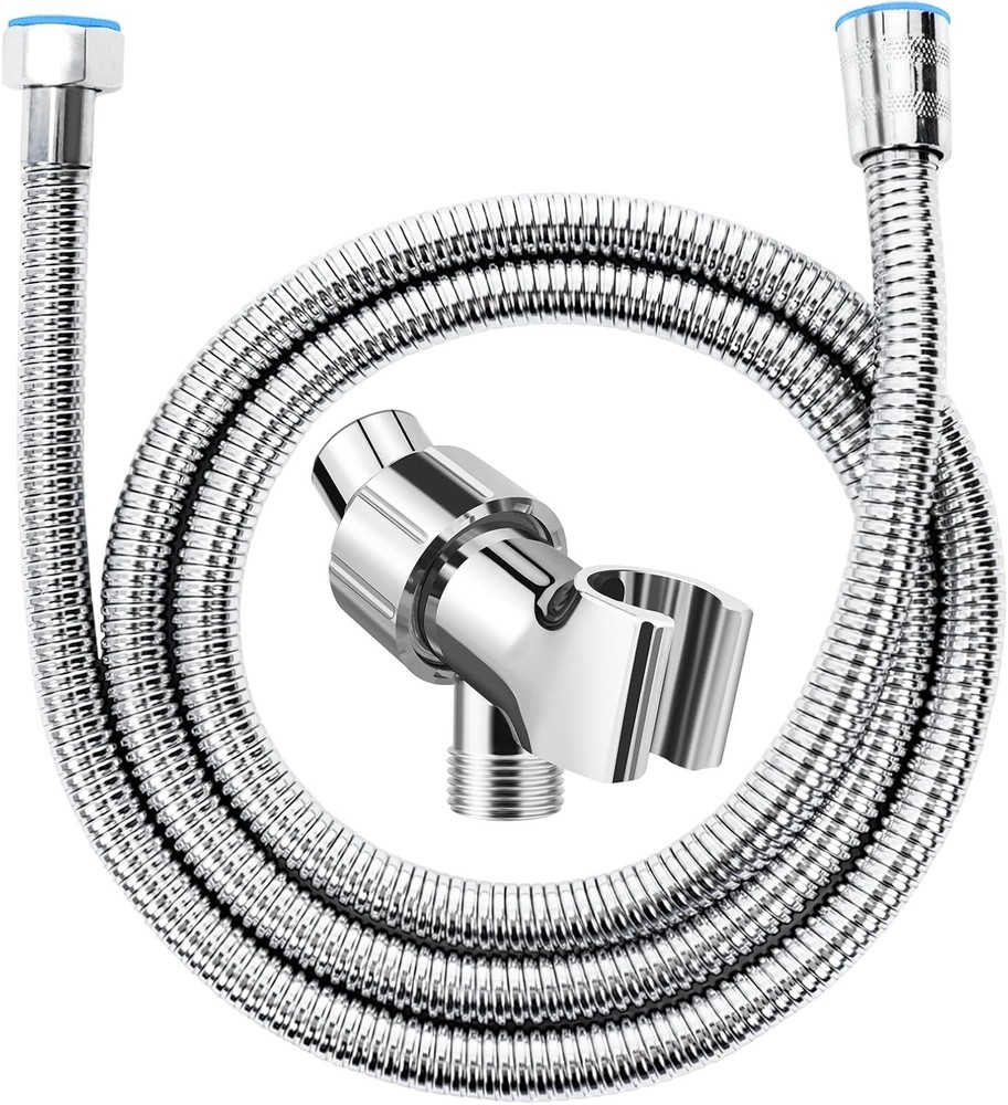 Adjustable Handheld Shower Head Holder and Hose- Premium ABS Bracket- 360 Deg...