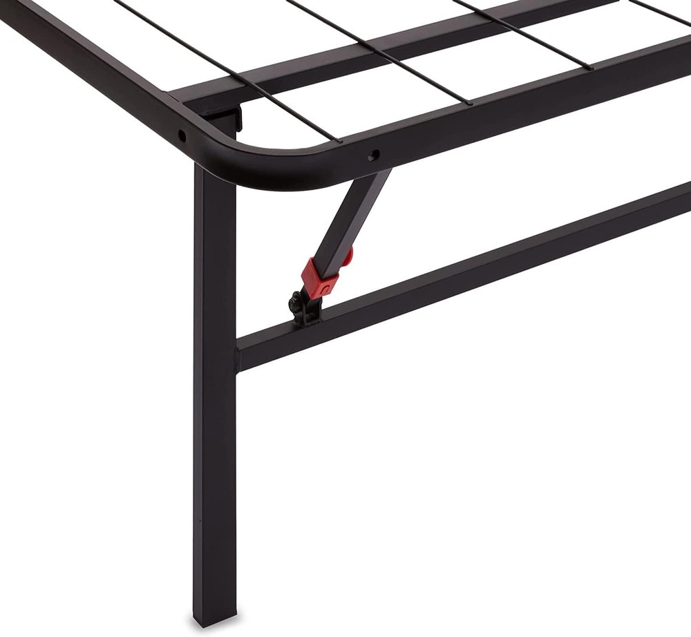 Bed Frame with Storage,Foldable Metal Platform,Sturdy Steel,No Box Spring Needed