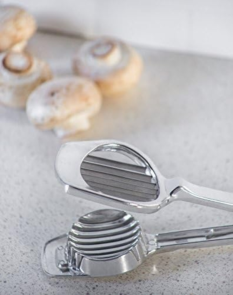 Fox Run Mushroom and Egg Slicer, Cast Aluminum,Silver