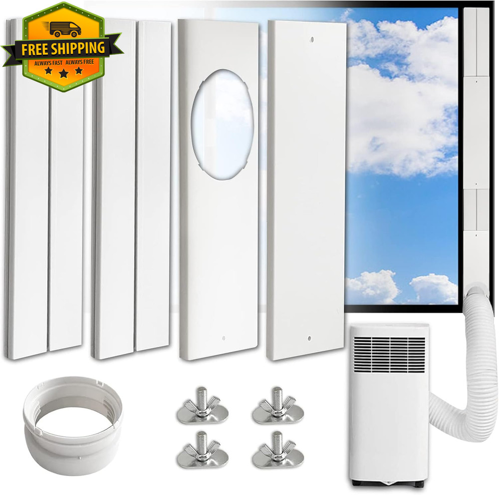 Portable AC Window Vent Kit Adjustable Seal Panel Air Conditioner 60"