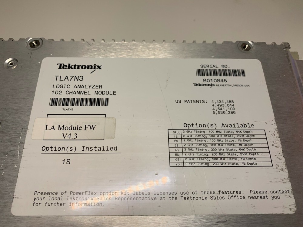 Tektronix TLA 7N3 102-Channel Logic Analyzer Module W/ Opt STD