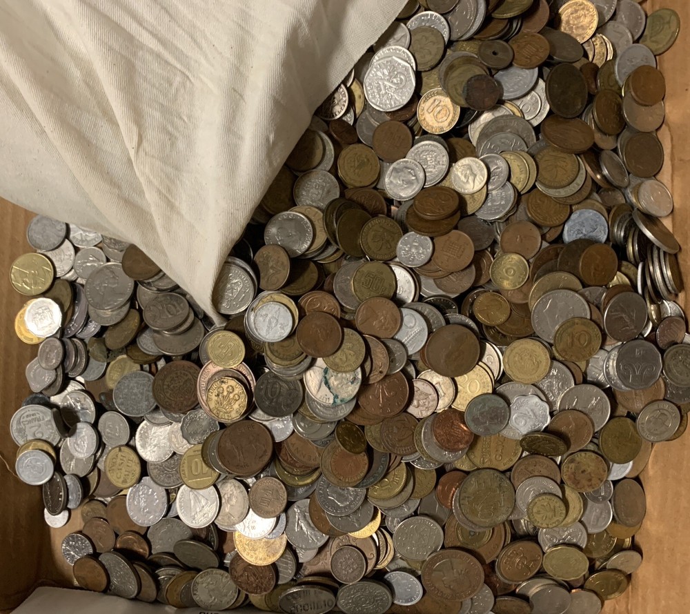 Bulk Mixed Foreign World Coins Lot 2 Lb Pound