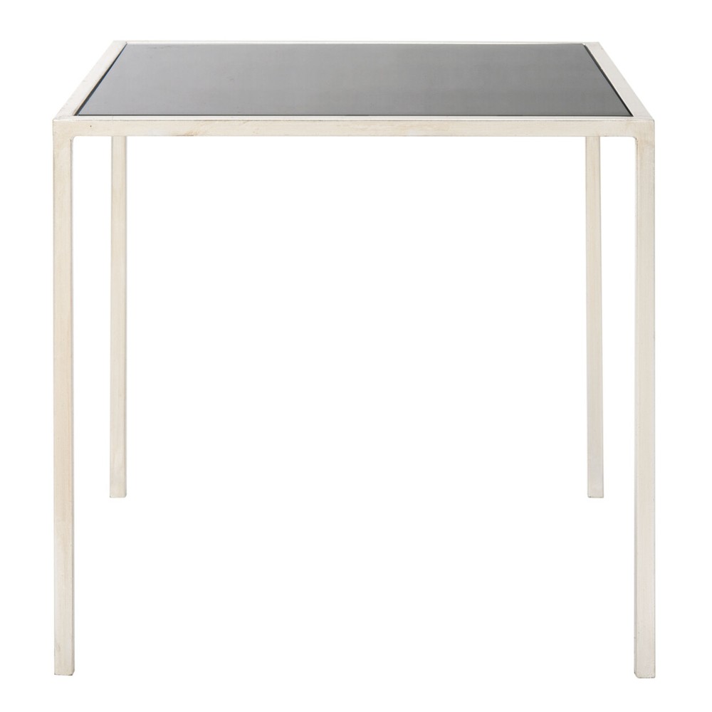 SAFAVIEH Kiley Silver Leaf Accent Table | Silver/ Black |
