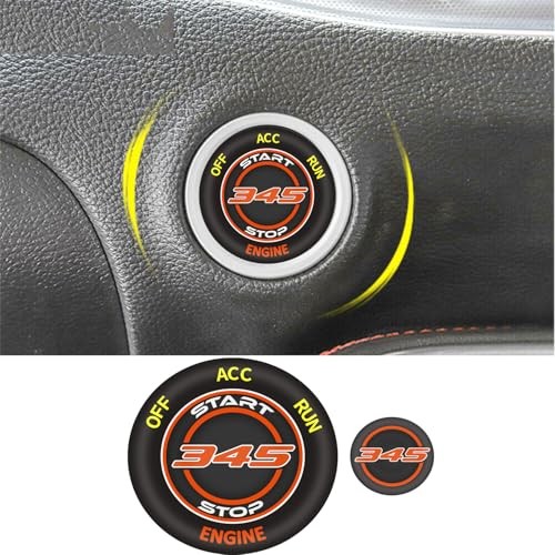 Push Start Button Cover for Dodge Challenger Charger Durango Header Orange