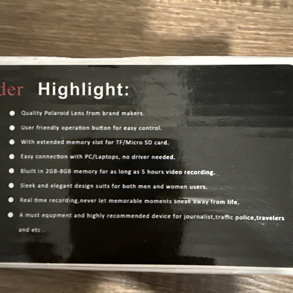 Mobile Eyewear Recorder black RT-306