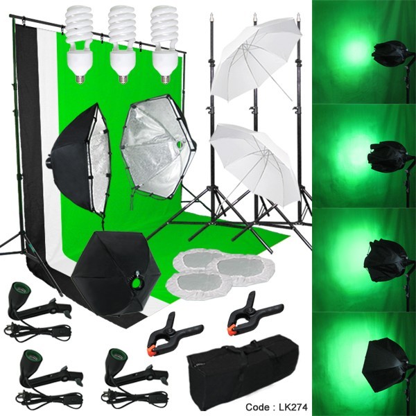 Photography Lighting Muslin Backdrop Stand Studio Light Kit New Linco Studio