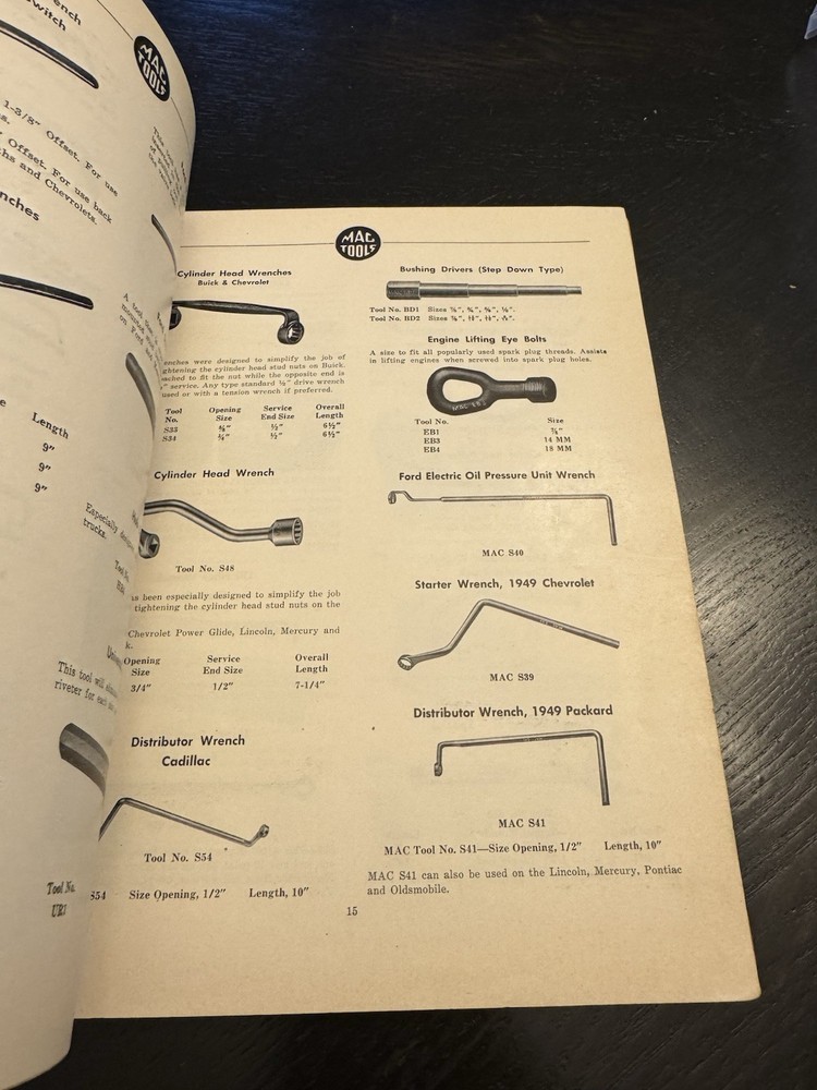 Vintage MAC Tools Catalog Number 53. 1953