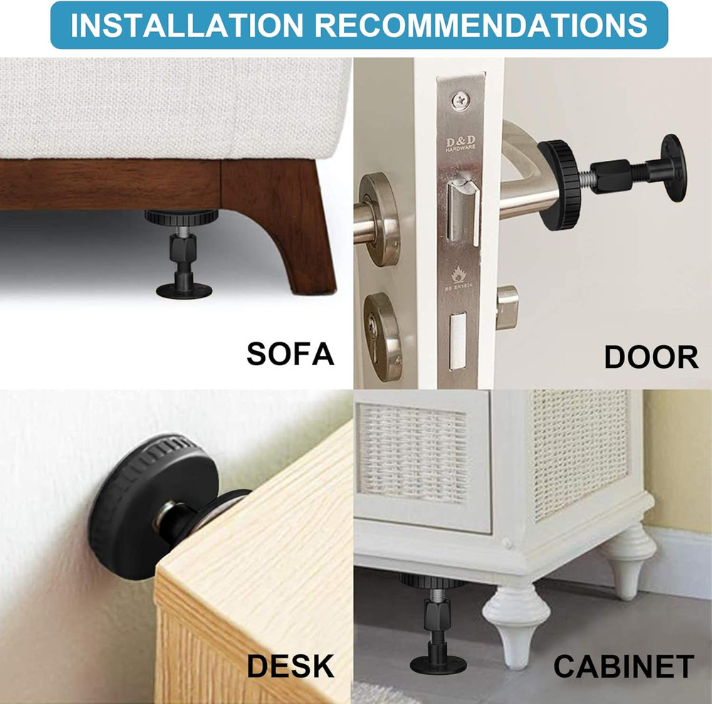 Adjustable Threaded Bed Frame Anti-Shake Tool, Headboard Stoppers, Bedside anti