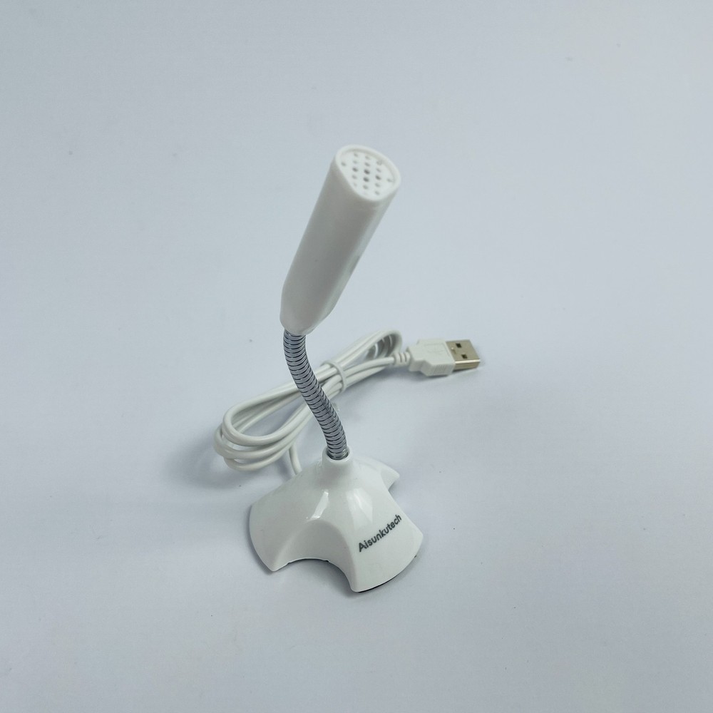 Aisunkutech USB Desktop Microphone, Gooseneck Computer Mic for Video Calls