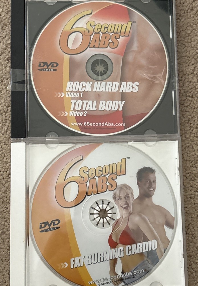 COMPLETE 6 Second Abs Vintage Home Workout Machine With Training & WORKOUT 2 DVD