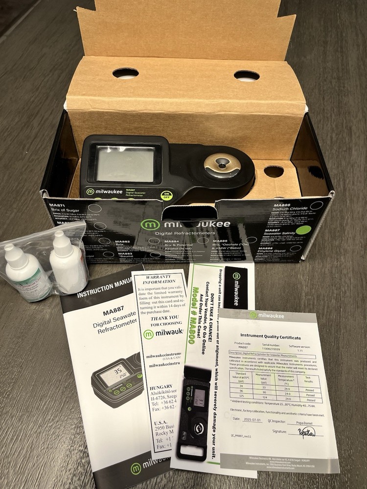 Milwaukee MA887 Digital Salinity Tester Refractometer