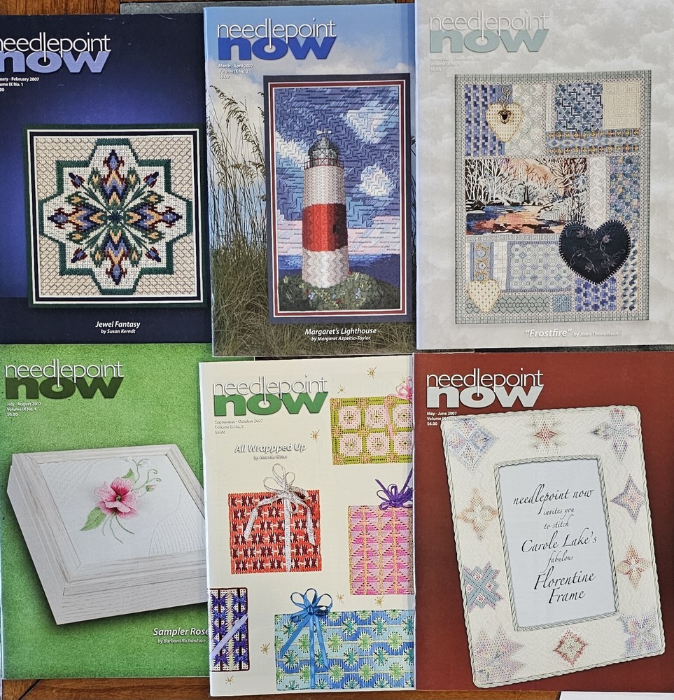 6 Needlepoint Now Magazine Issues Jan-Dec 2007