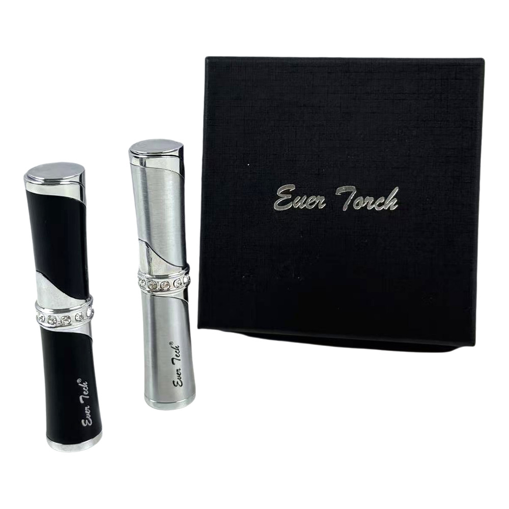 Ever Tech Lipstick Shape Butane Refillable Soft Flame Lighter for Women Gift