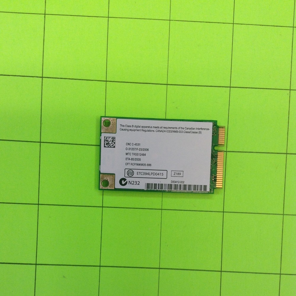 Laptop Computer Intel 0NC293 WM3945ABG Network Card