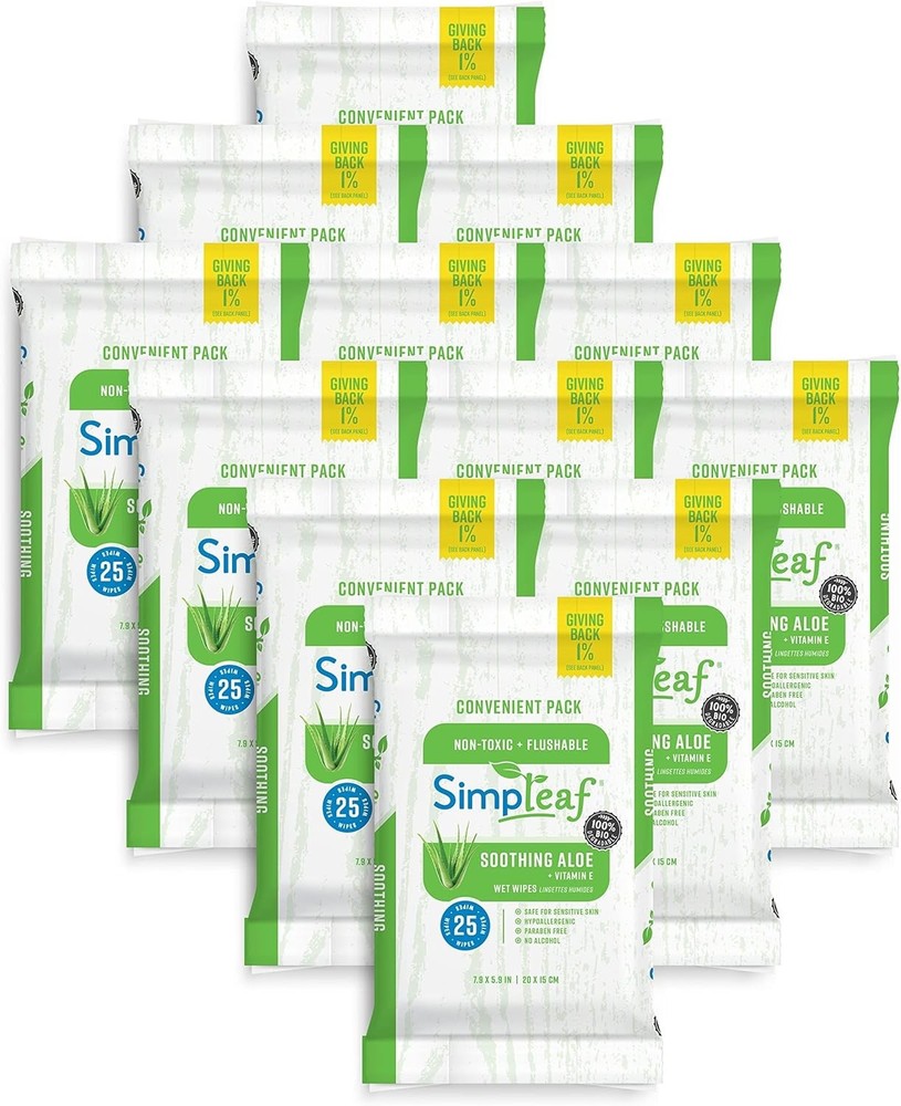 Flushable Wet Wipes e Vera| Eco-Friendly, Paraben &