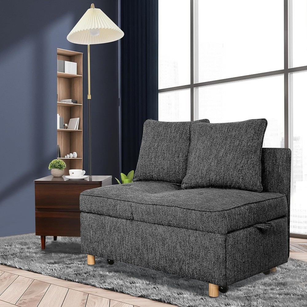 Folding Ottoman Sofa Bed Chair 4-in-1 Sleeper Sofa Adjustable Backrest Colorful*