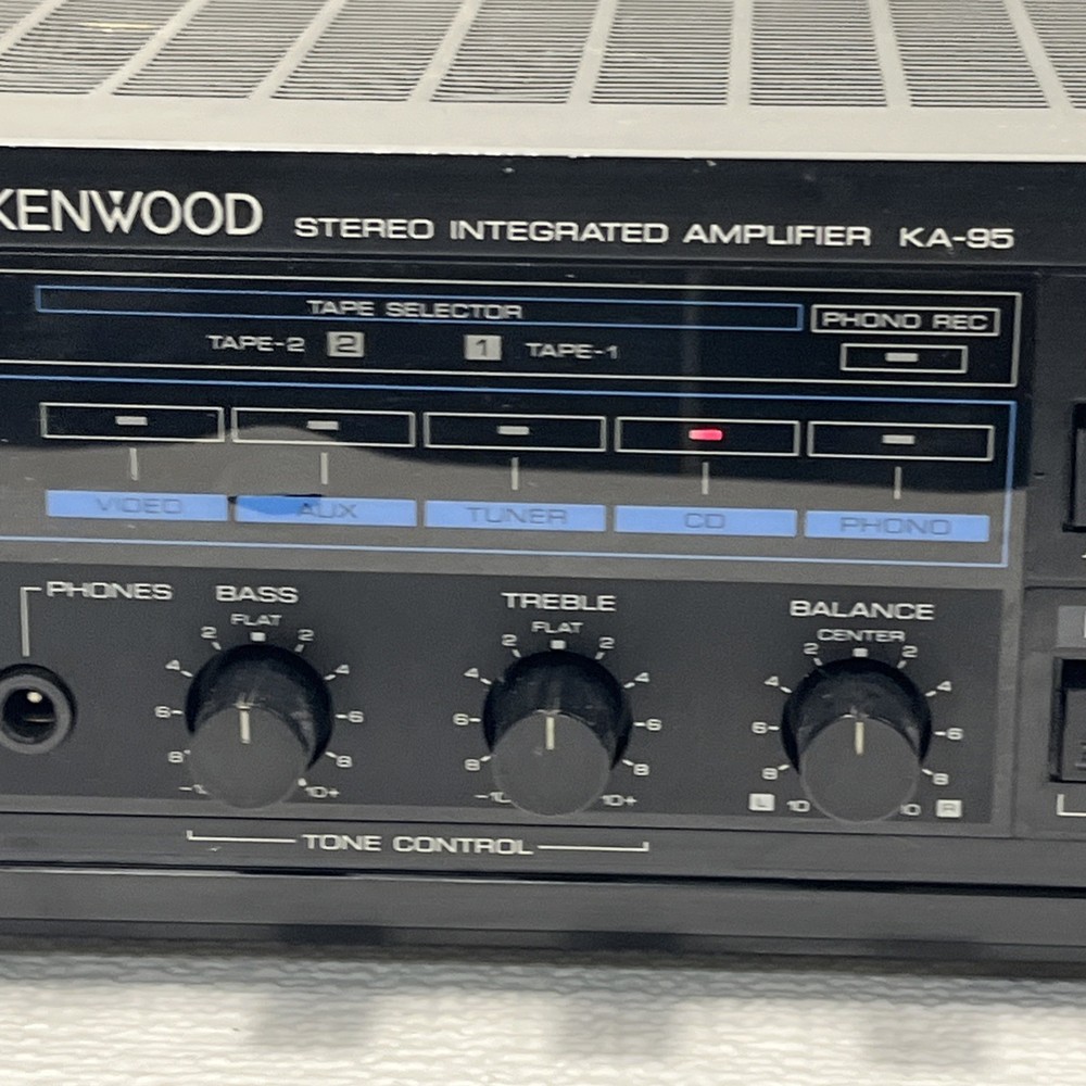 Kenwood KA-95 Amplifier Works Tested Input Source Buttons Return Issue