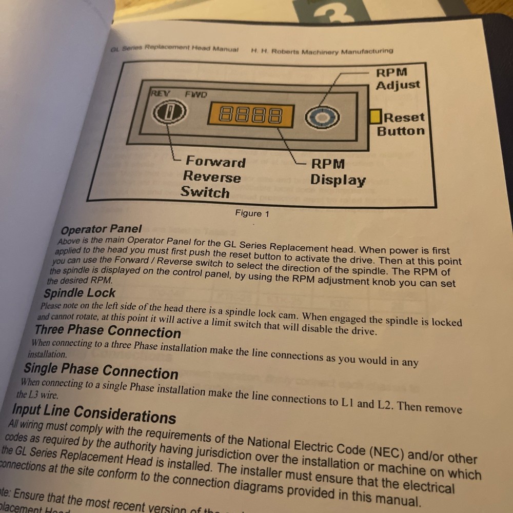 HH Roberts GL-Series Replacement Head Manual