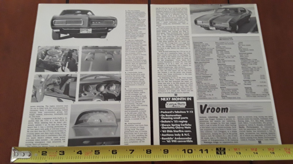 1968 PONTIAC GTO ORIGINAL 1989 ARTICLE