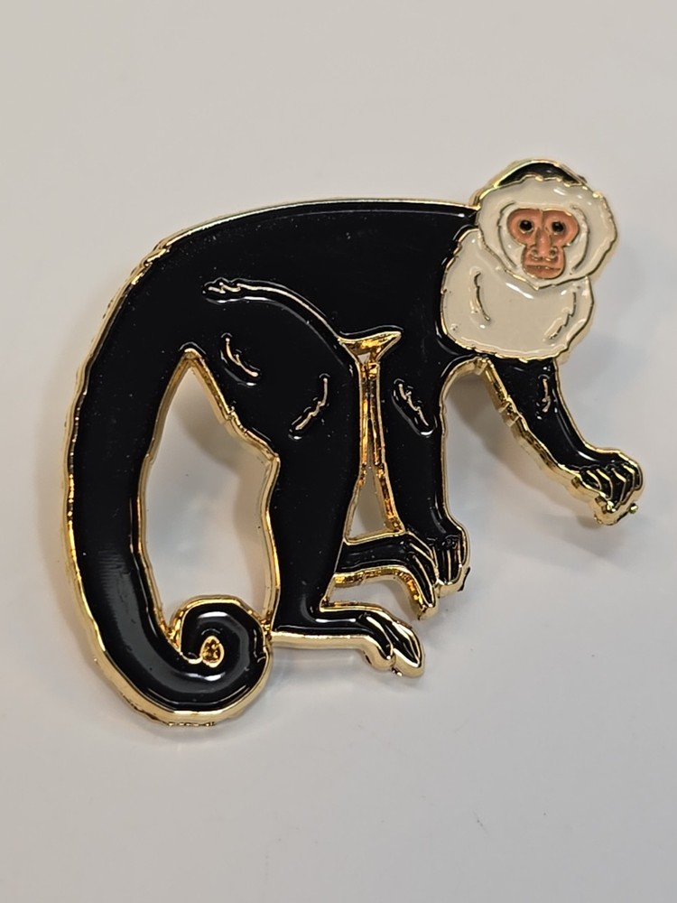 Macaque Monkey Lapel Pin