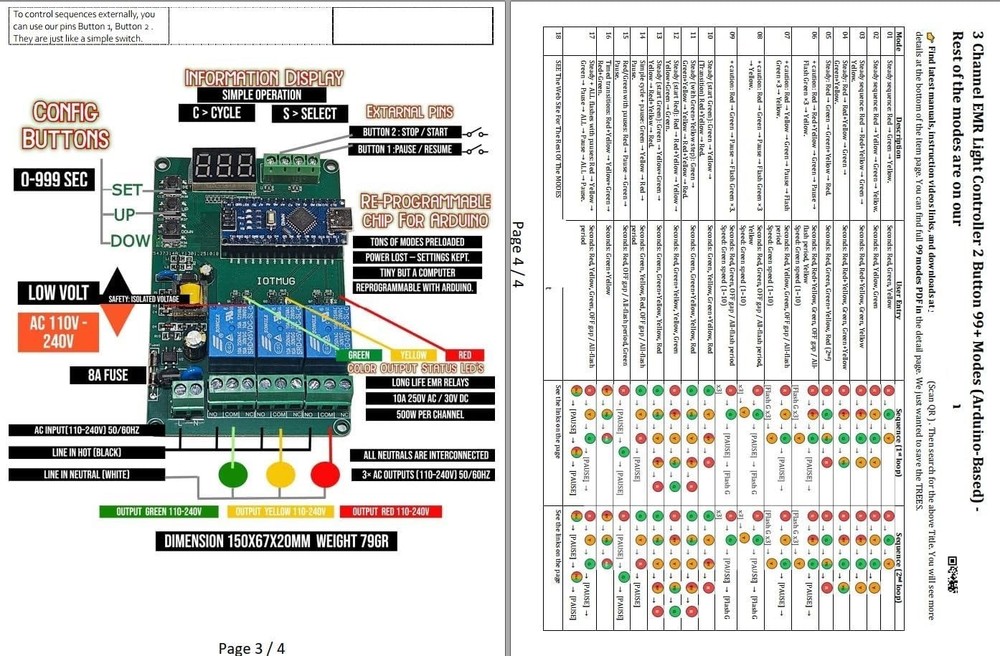 Light Controller Board with Multi-Channel Setup and Easy Programming Interface