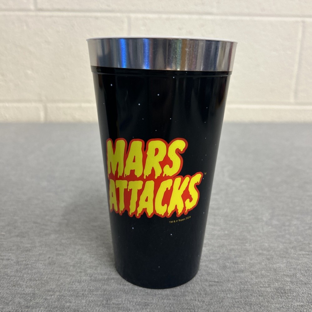 2023 Topps Mars Attacks 22oz Plastic Drinking Cup Spirit Halloween 2-Pack