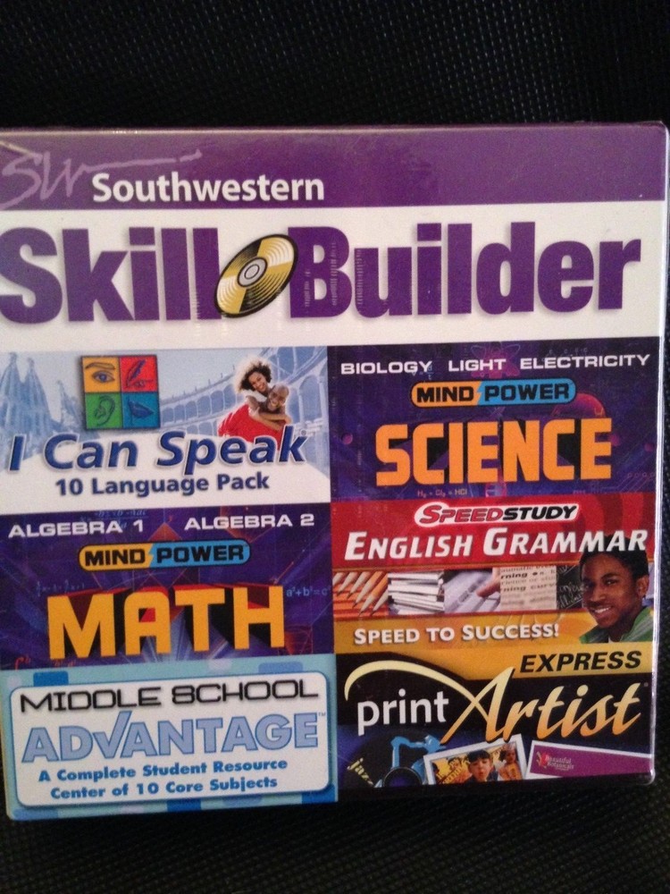 Southwestern Skill Builder Middle School Math Science Print Artist 6 Discs, New!