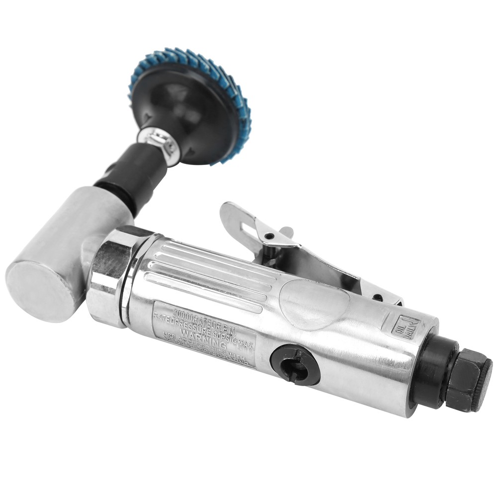 Engraving Machine 90°Bend Angle Pneumatic Grinding Polishing Tool W/ Emery Disk