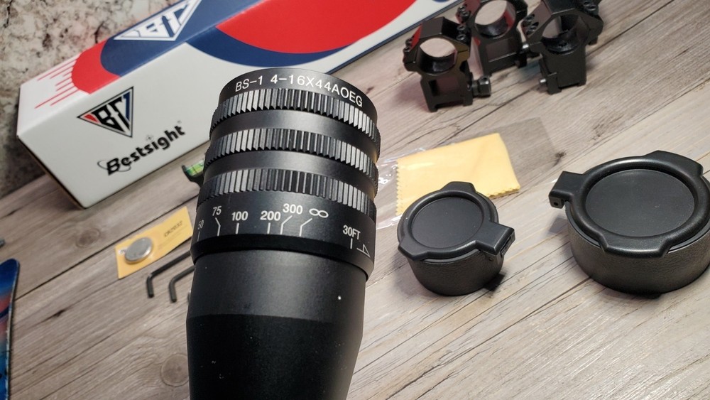 BESTSIGHT Long Range Rifle Scope 4-16X44 Illuminated Reticle