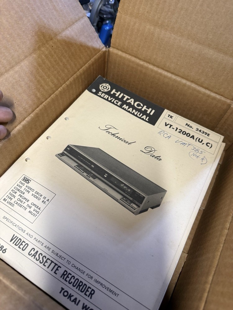 Original VCR Service Manuals