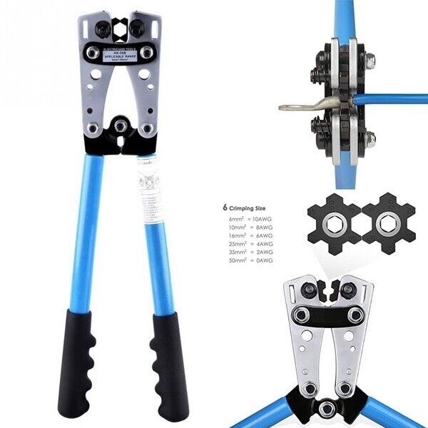 Cable Crimping Tool Professional Terminal Crimper Plier Car Copper Ring Terminal