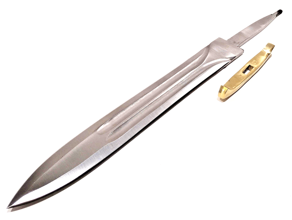 15.5" Full Tang Blank Custom Knife Making Double Edge Sword Dagger Combat Blade