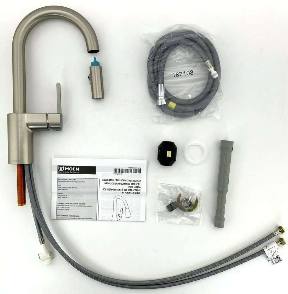 🆕 Moen 5965SRS ALIGN Pull-Down Reflex Kitchen Bar Prep Faucet - Stainless $529