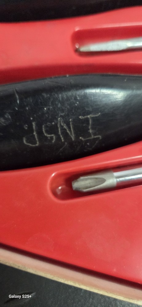 VINTAGE 6 PC Snap On Tools STD107 Black Hard Handle Combination Screwdriver Set